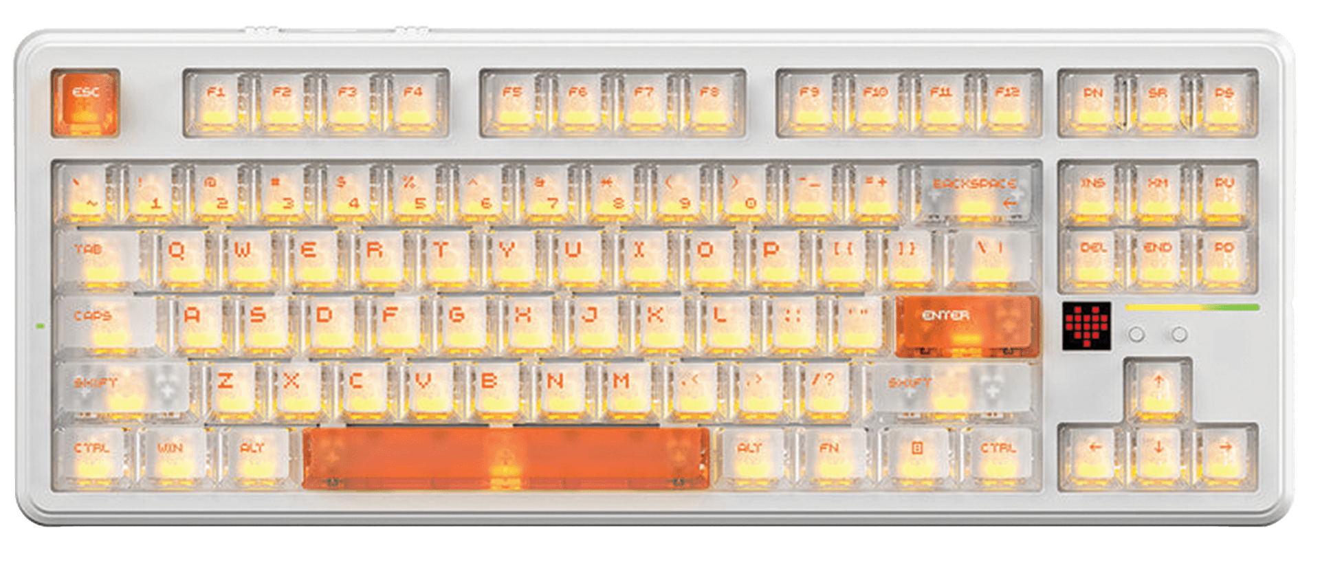 ATTACK SHARK X87 ULTRA 8K Tri-Mode Wireless Gaming Keyboard, Ice Orange, Megalodon Switches, Iced Orange | X87 ULTRA – Buy Online