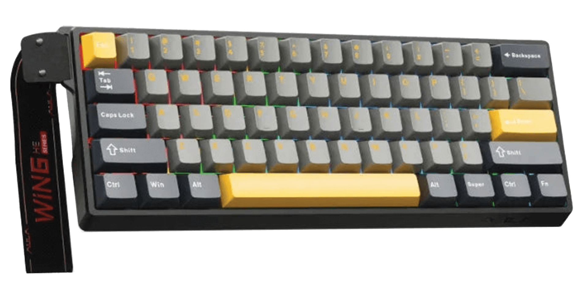 AULA Wind Win60HE Max 61-Key 60% Gaming Keyboard, Wing chun Magnetic Switch, Dark Gray & Light Gray & Yellow Edition, Type-C Wired | Win60HE – Buy Online