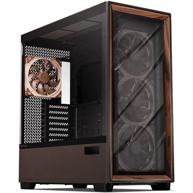 Antec FLUX PRO Noctua Edition Full Tower E-ATX PC Case, 6x Noctua G2 Fans, Walnut Wood Panel, iShift PSU Mount | ANTEC-FLUX-PRO-NE – Buy Online