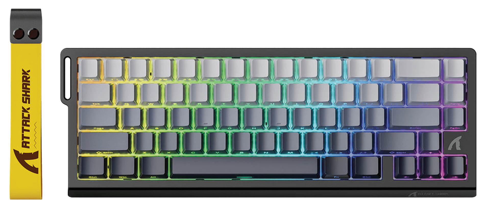 Attack Shark X68 HE 66-Key 65% Wireless Gaming Keyboard, Magnetic Hall Effect Switch, 8000Hz Polling, 0.01mm Rapid Trigger, Tri-Mode RGB, Moonlit Night Black | X68 HE – Buy Online