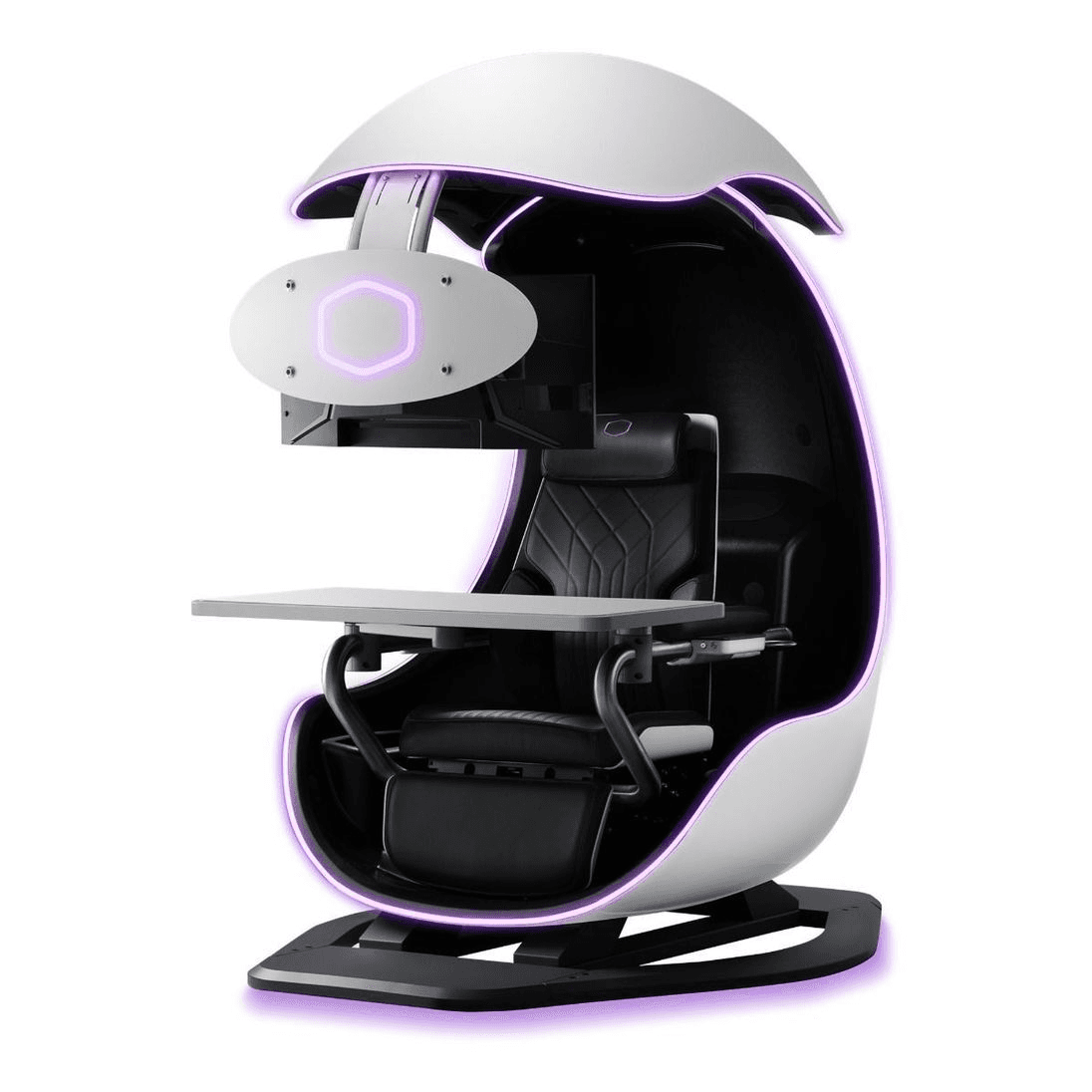 Cooler Master ORB X Fully Immersive Multi-Purpose Station for Gamers & Professionals, Support up to 3x 27" Monitors, ABS Cockpit, Arctic White | XS-OX1-WKBS-NN-EU1 – Buy Online