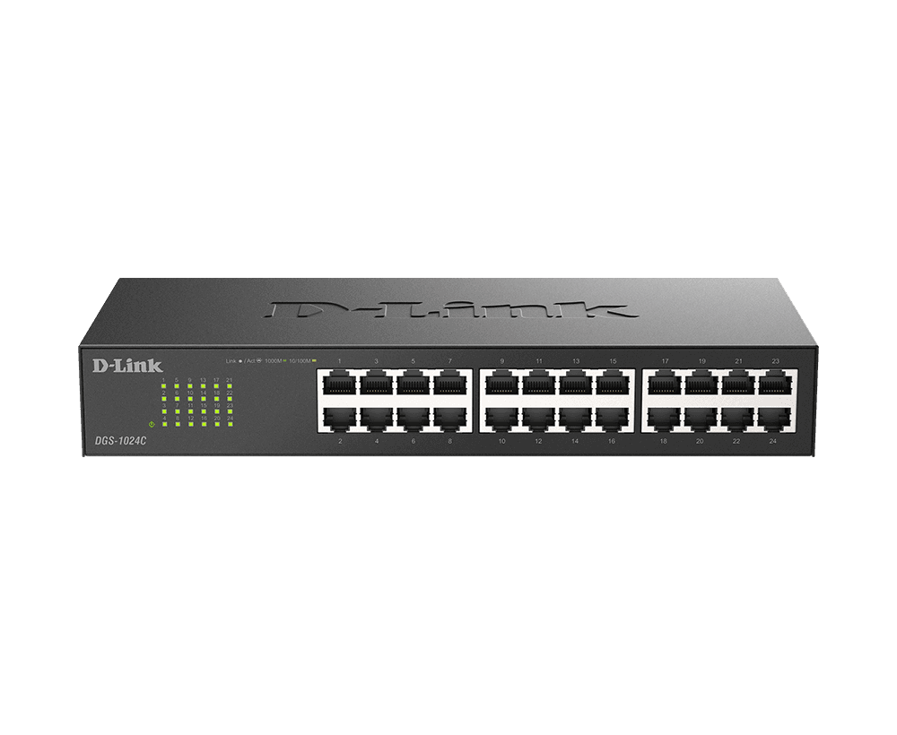 D-Link DGS-1024C 24-Port Gigabit Unmanaged Switch, Plug-and-Play High-Speed Desktop/Rackmount Networking | DGS-1024C – Buy Online