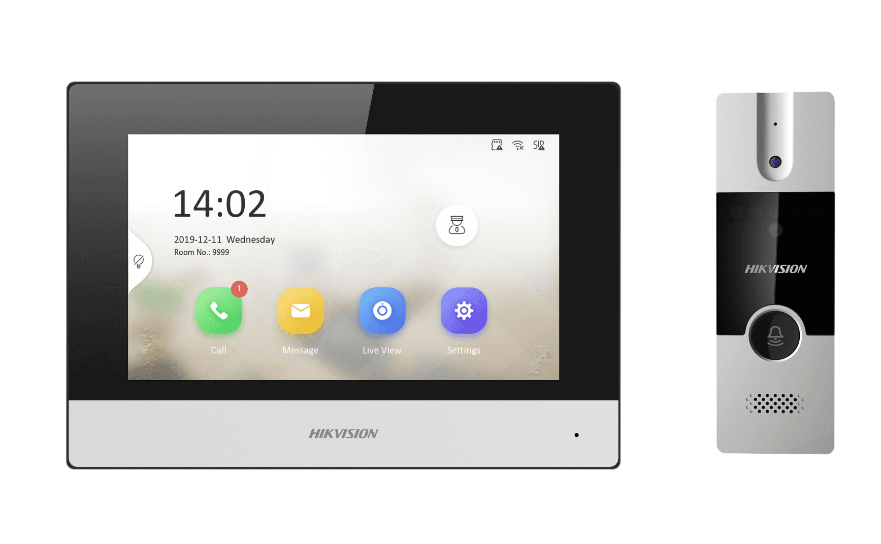 Hikvision DS-KIS302-P Hybrid Video Intercom Kit, 7-Inch Wi-Fi Monitor & 4-Wire Analog Doorbell, App Control | DS-KIS302-P – Buy Online
