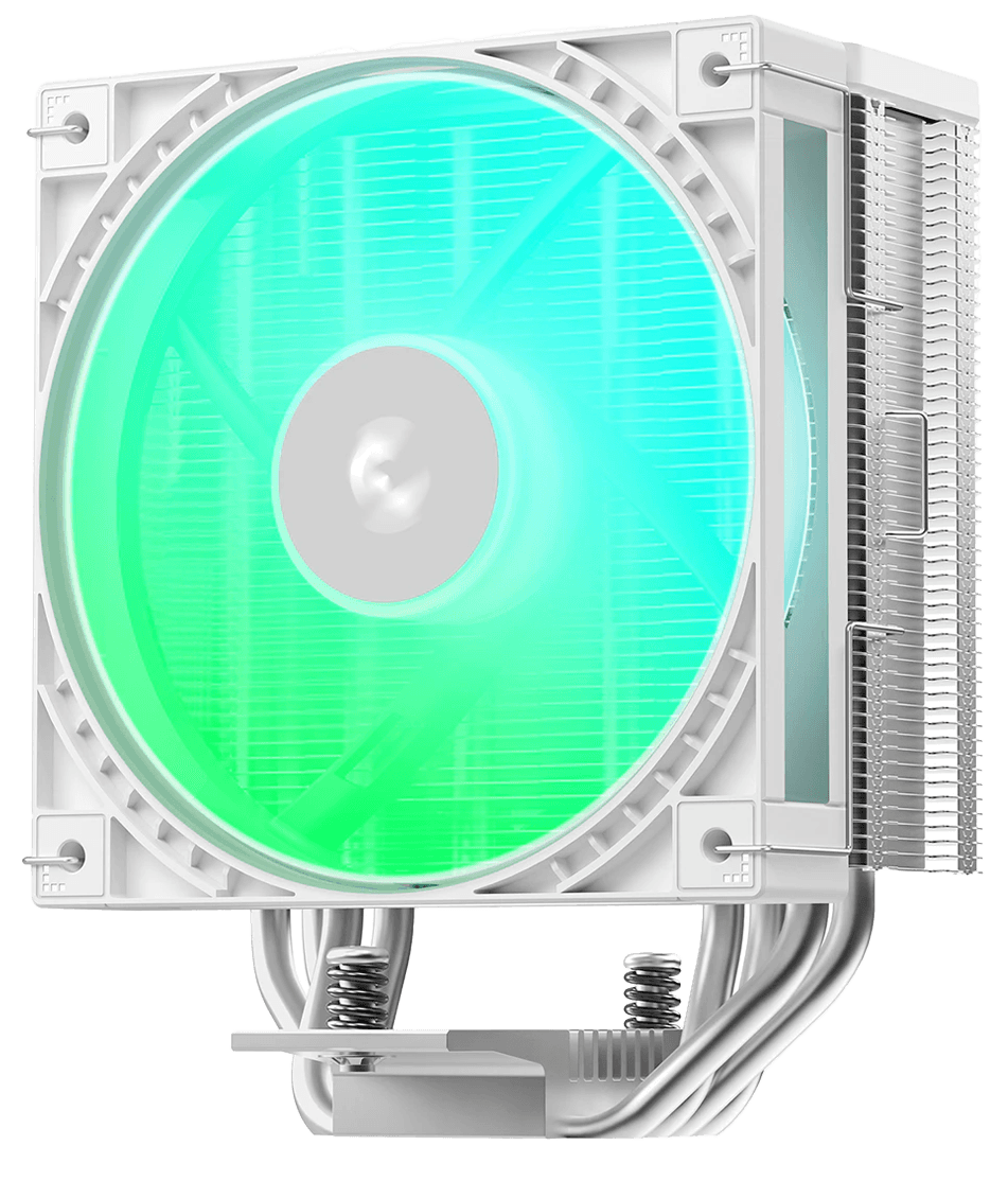 DeepCool AG400 G2 WH ARGB White Single-Tower CPU Air Cooler, 4x 6mm Direct-Contact Heat Pipes, 120mm 2200 RPM PWM ARGB Hydro Bearing Fan, 152mm Compact Height, Intel LGA1851/1700 & AMD AM5/AM4 Ready, White | R-AG400-WHAMMG2-F – Buy Online