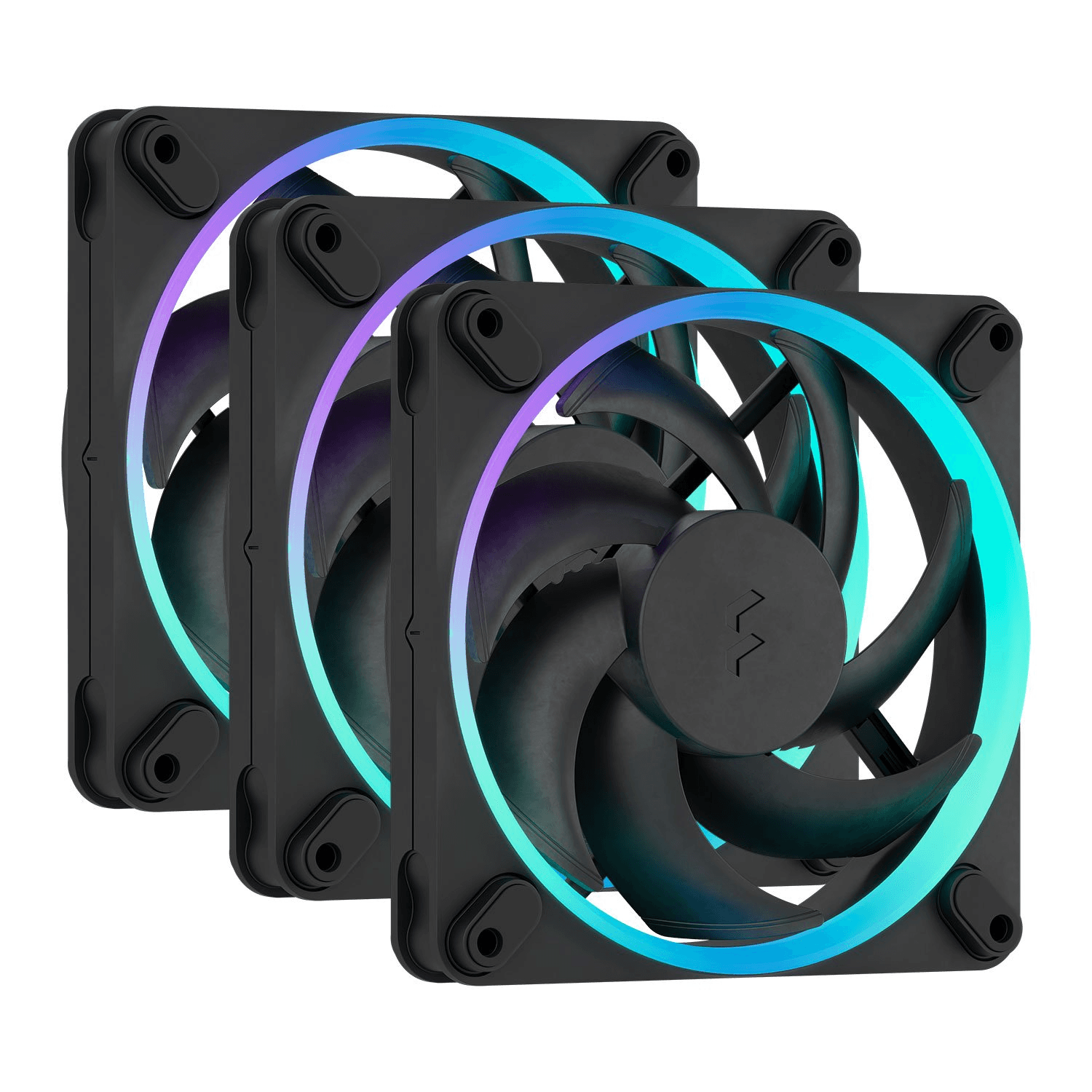 Fractal Design Momentum 12 RGB Black 120mm Case Fan 3-Pack, 2200 RPM, High-Static Pressure, PWM Control, FDB Bearing, Black | FD-F-MR1-1203 – Buy Online