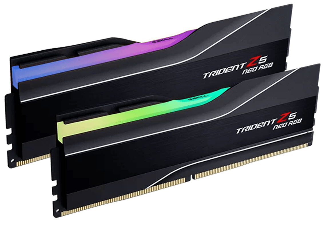 G.Skill Trident Z5 NEO RGB 64GB (2x32GB) DDR5-6000 Desktop Memory Kit, CL36-36-36-96, 1.35V, AMD EXPO & Intel XMP 3.0, Black | F5-6000J3636F32GX2-TZ5NR – Buy Online
