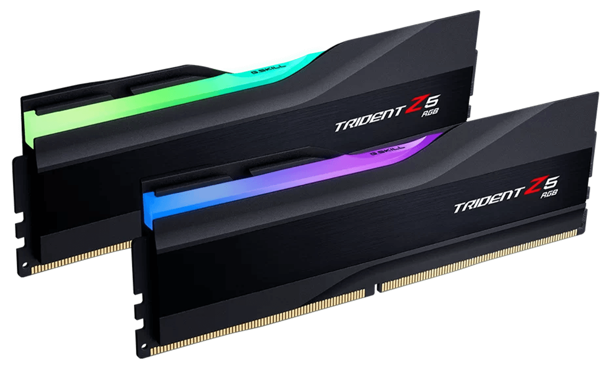 G.Skill Trident Z5 RGB 32GB (2x16GB) DDR5-6000 Desktop Memory Kit, CL36-36-36-96, 1.35V, Intel XMP 3.0, Matte Black | F5-6000J3636F16GX2-TZ5RK – Buy Online