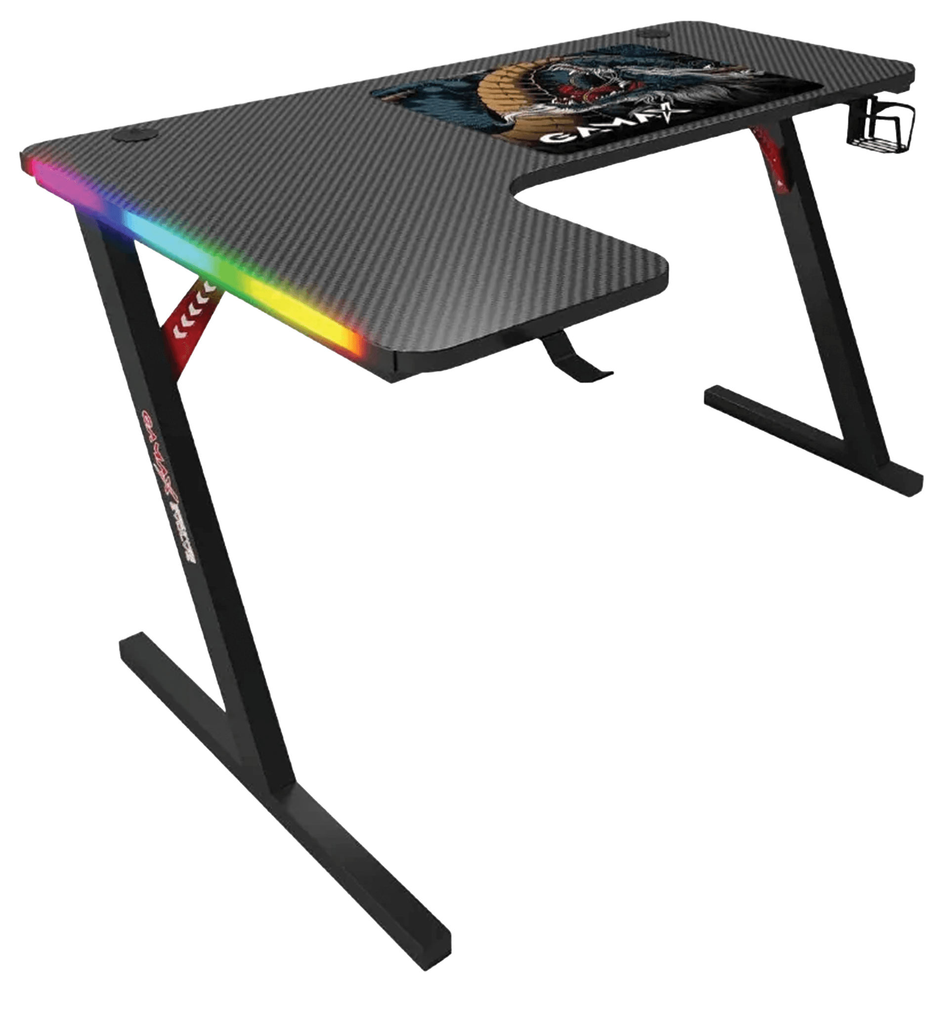 GAMAX P201-LB L-Shape Gaming Desk, Carbon Fiber Surface, 140x100x74cm, Left Configuration, Included Mousepad, Black | P201-LB – Buy Online