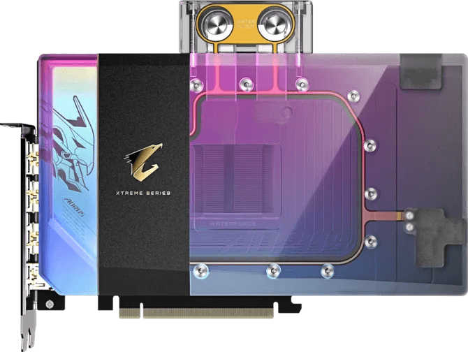 Gigabyte GIGABYTE AORUS GeForce RTX 5090 XTREME WATERFORCE Waterblock 32G Graphics Card, 32GB GDDR7, 512-bit, PCI-E 5.0, Full-Cover Liquid GPU | GV-N5090AORUSX WB-32GD - product view 3 of 11