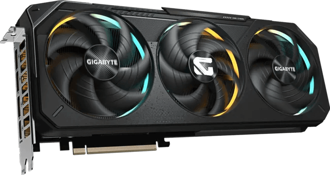Gigabyte GIGABYTE GeForce RTX 5070 GAMING OC 12G Graphics Card, 12GB GDDR7, WINDFORCE 3-Fan, RGB Halo, Black | GV-N5070GAMING OC-12GD - product view 3 of 11