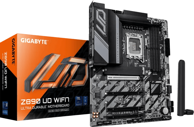 GIGABYTE Z890 UD WIFI7 LGA 1851 ATX Motherboard, Intel Core Ultra 200S Series, 12+1+2 Twin Digital VRM, PCIe 5.0, DDR5, Wi-Fi 7 & USB4 | 9MZ89UD7-00-G11 – Buy Online