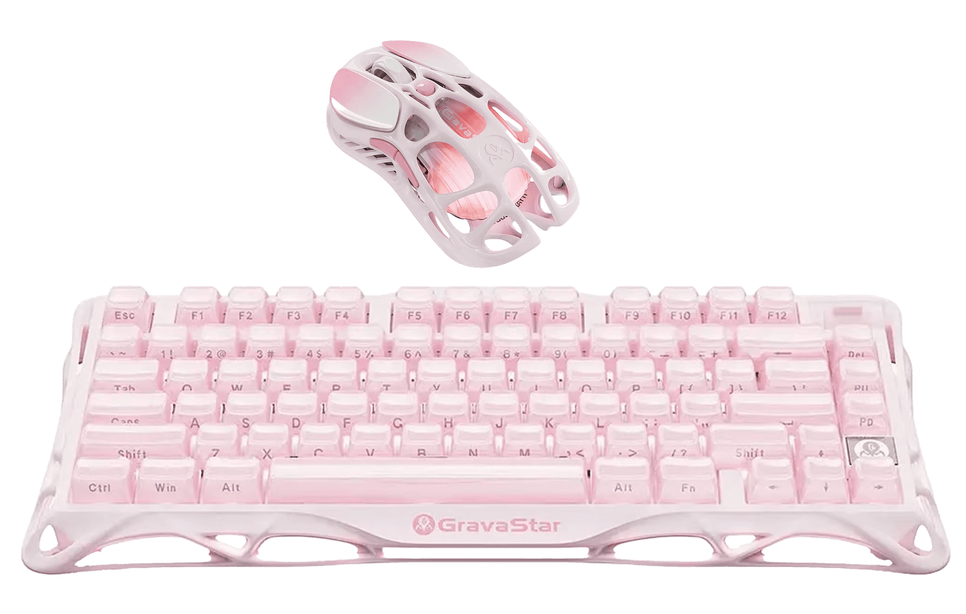 GravaStar Sakura Pink Special Edition Gaming Set: Mercury M1 Pro Mouse & Mercury K1 Mechanical Keyboard, Sakura Pink – Buy Online