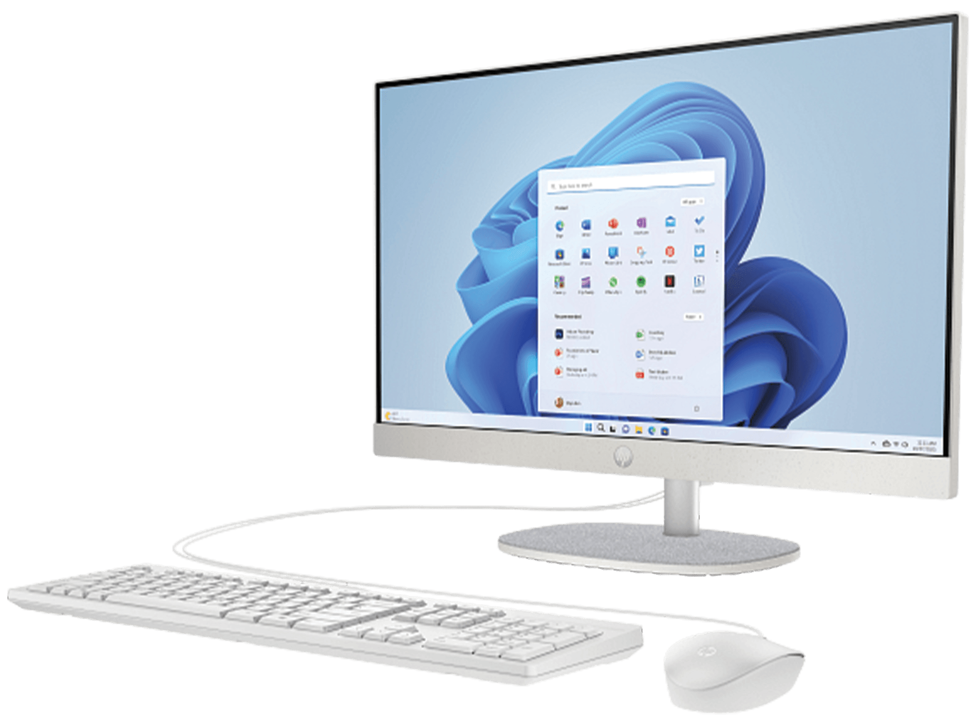 HP All-in-One 24-cr0307nh 23.8" FHD Desktop PC, Intel Core i5-1335U, 8GB RAM, 512GB SSD, Wired Mouse & Keyboard, FreeDOS, Shell White | B73T8EA#BH5 – Buy Online