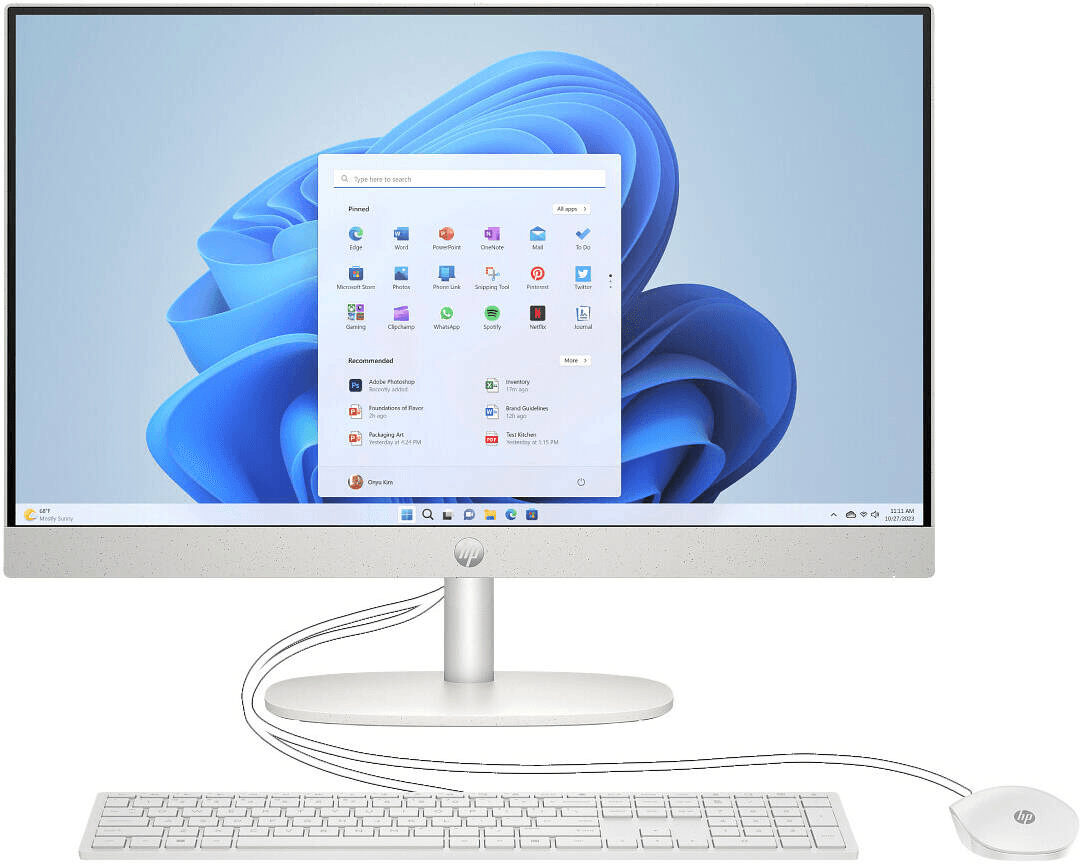 HP All-in-One 24-cr2032nh Desktop, Intel Core Ultra 5 225U, 24" FHD IPS Display, 8GB RAM, 512GB SSD, Wired Keyboard & Mouse, DOS, Shell White | D30BYEA#BH5 – Buy Online