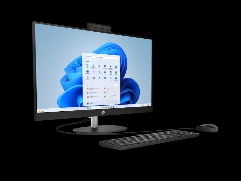 Hp HP All-in-One 27-CR2038NH 27" Touch Screen Desktop, Intel Core Ultra 7 255U, 8GB RAM, 512GB SSD, DOS, Wired K&M Black | D30C1EA#BH5 - product view 2 of 3