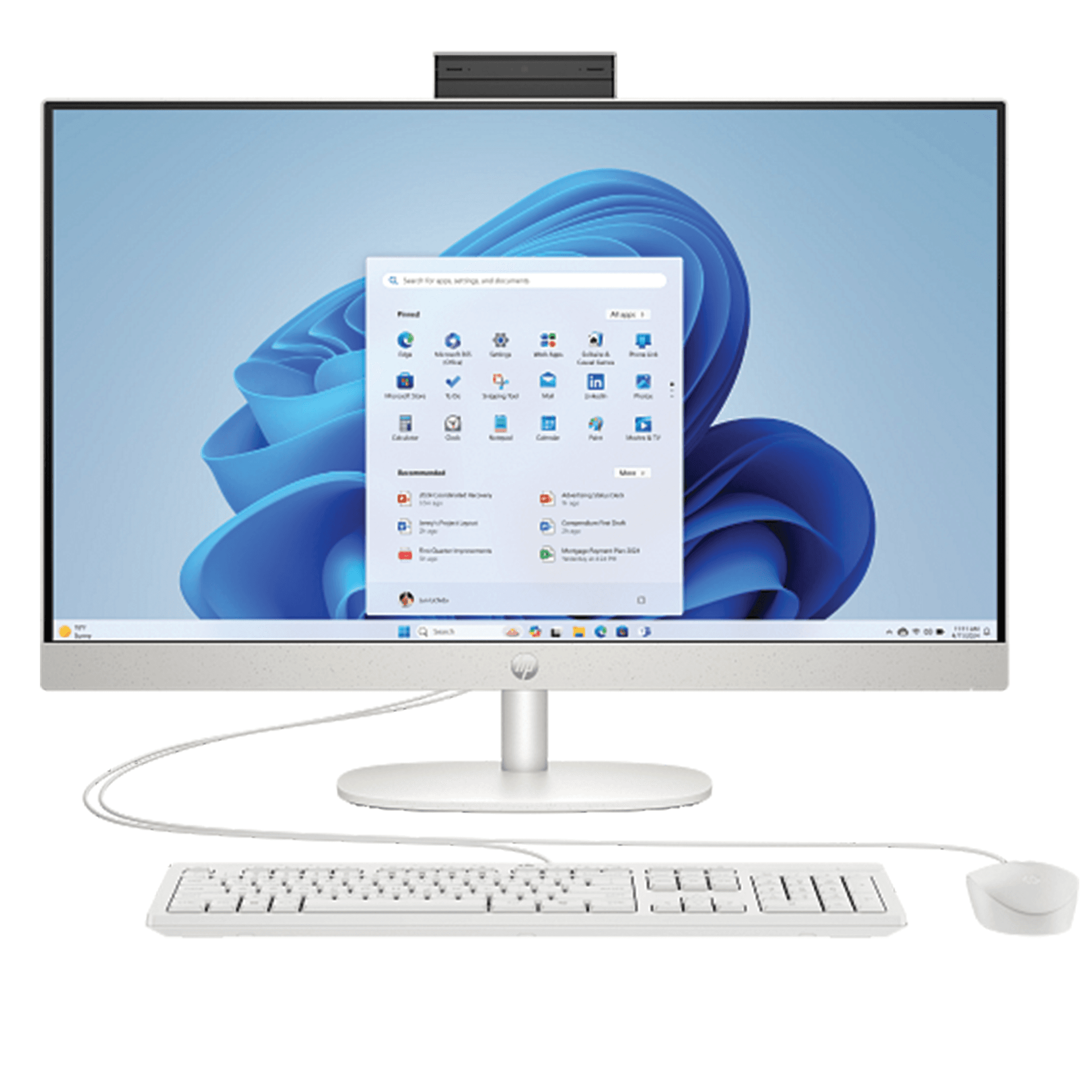 HP All-in-One 27-cr2043 Desktop, Intel Core Ultra 5 225U, 27" FHD Display, 8GB RAM, 512GB SSD, Wired Keyboard & Mouse, DOS, Shell White | D30C6EA#BH5 – Buy Online
