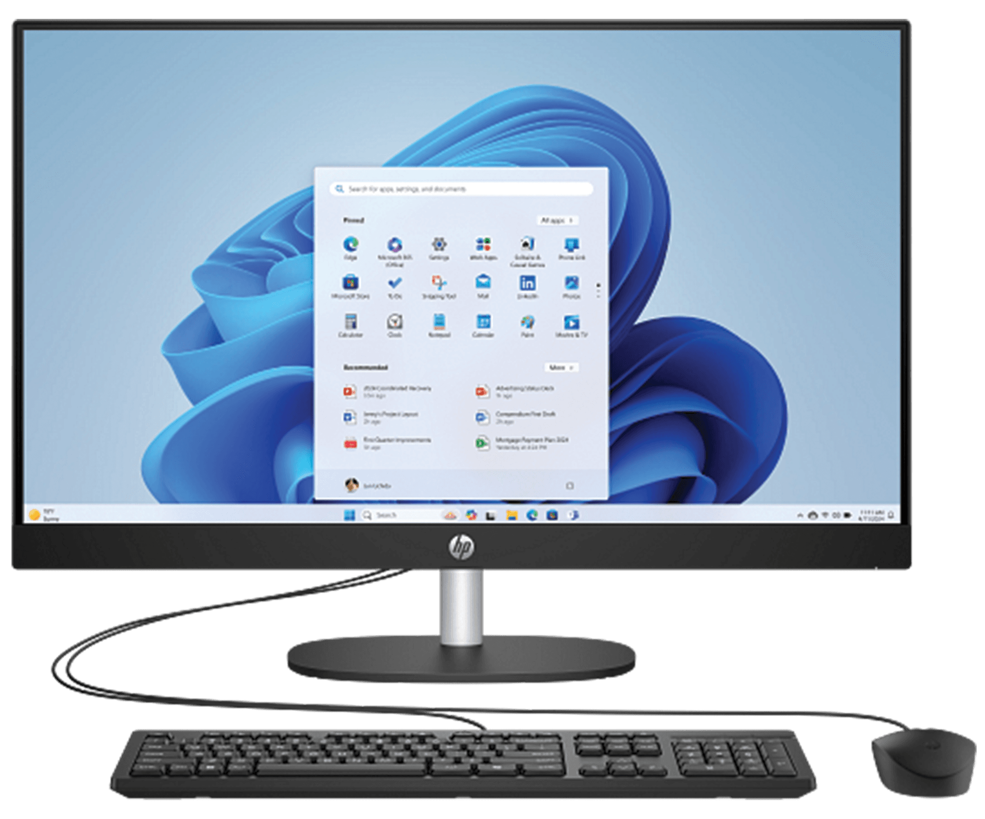 HP All-in-One 27-cr2058nh 27" Desktop PC, Intel Core Ultra 7 255U, 16GB RAM, 512GB SSD, DOS, Wired Keyboard & Mouse, Black | D46JKEA#BH5 – Buy Online