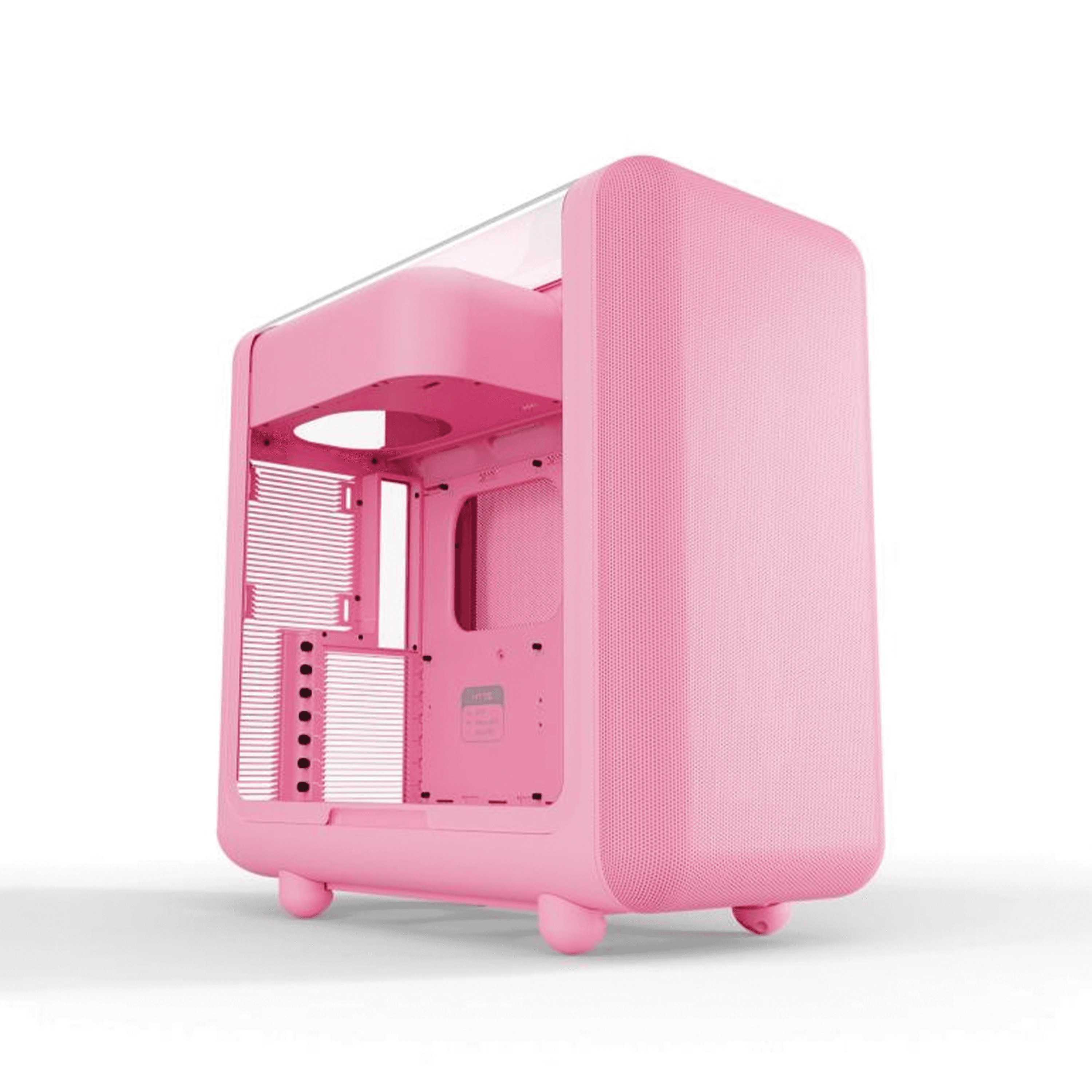 HYTE Hyte X50 Air Mid-Tower Case, Pitch Black, Max Airflow Micro-Mesh Design, Cold-Floor GPU Cooling, E-ATX Support | CS-HYTE-X50A-BB - Color: Strawberry Milk