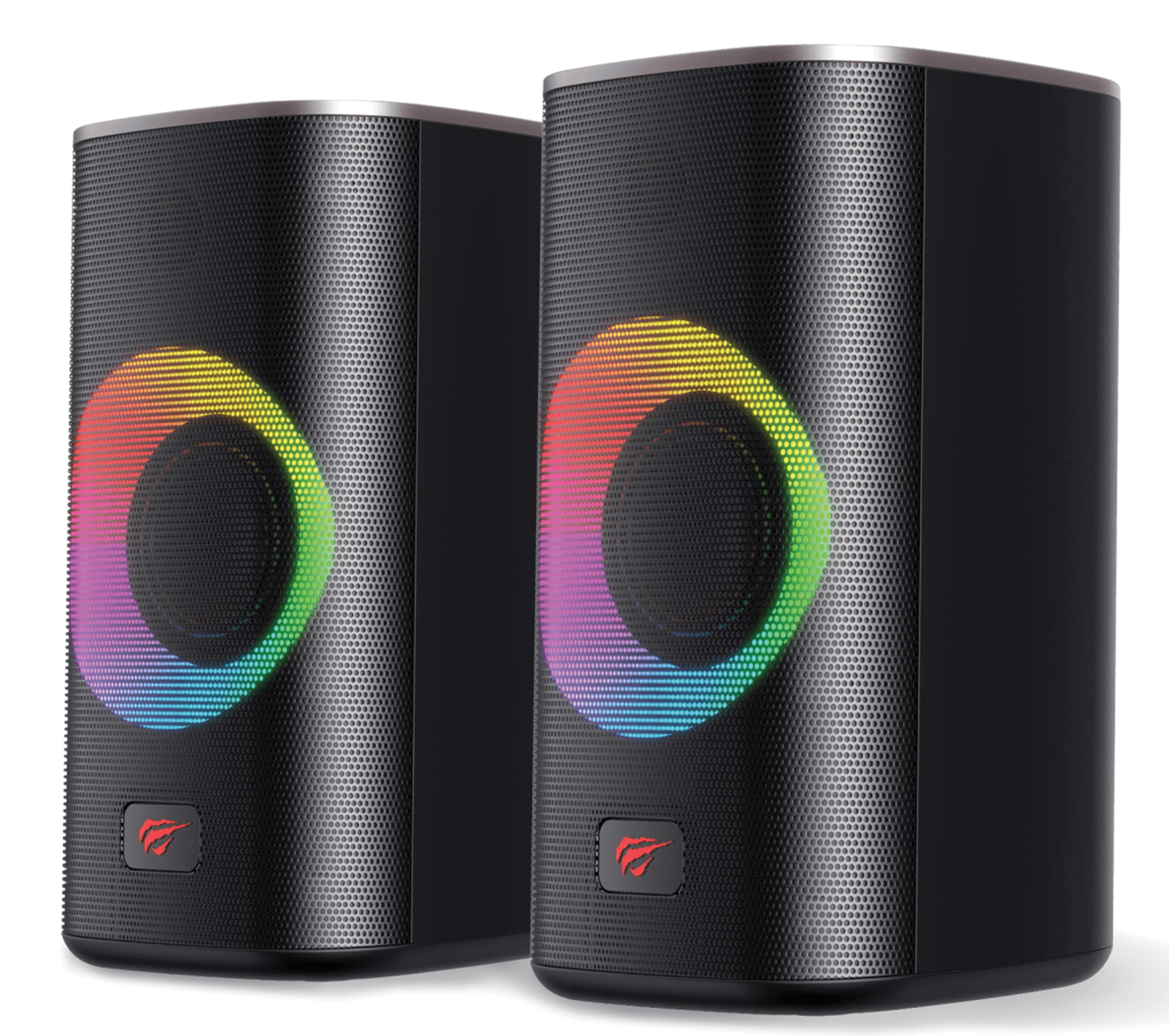 Havit SK212SE RGB 2.0 Stereo Electronic Sports Gaming Wired Speakers, Black + Ochre | HVSPK-SK212SE-BO – Buy Online