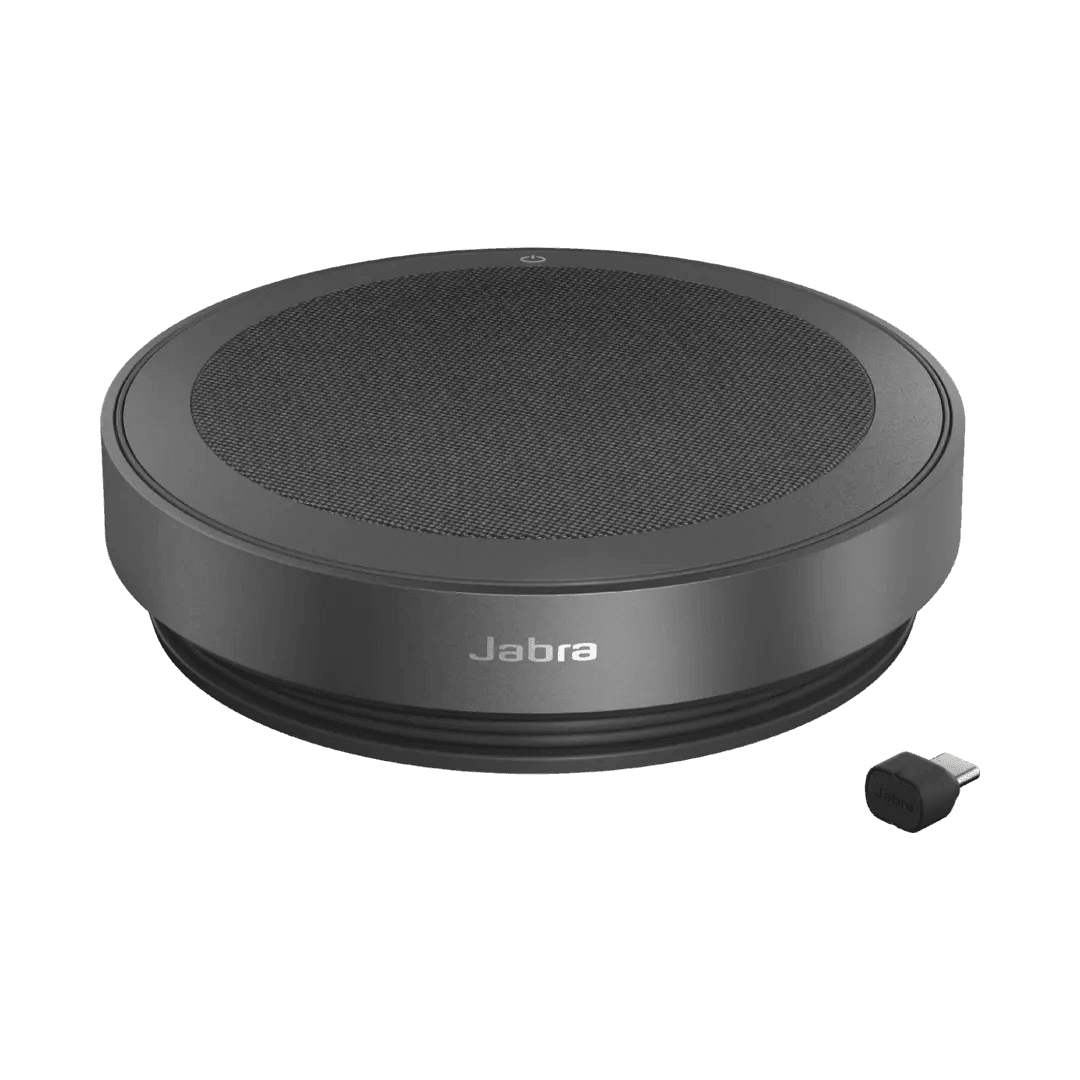 Jabra Speak2 75 MS Teams Speakerphone, for Work and Music, Link 380 USB-C Adapter, 32hr Battery, 360° Audio, Dark Grey | 2775-329 – Buy Online