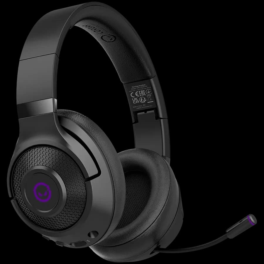 LORGAR LORGAR Noah 702 Wireless RGB Gaming Headset, 2.4GHz Low Latency, 50mm Drivers, Noise-Cancelling Mic, Black | LRG-GHS702 - product view 1 of 8