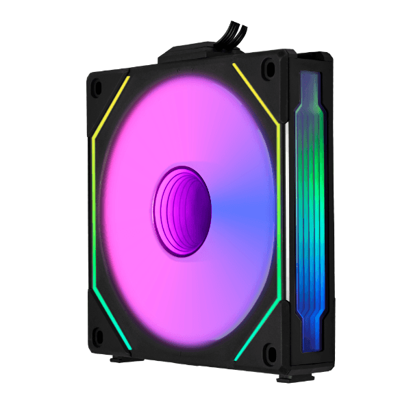 Lian Li UNI FAN SL-Infinity 140 Reverse Blade Black, 140mm ARGB Intake Fan, Infinity Mirror Effects, 1600 RPM, FDB, Black | 14RSLIN1B – Buy Online