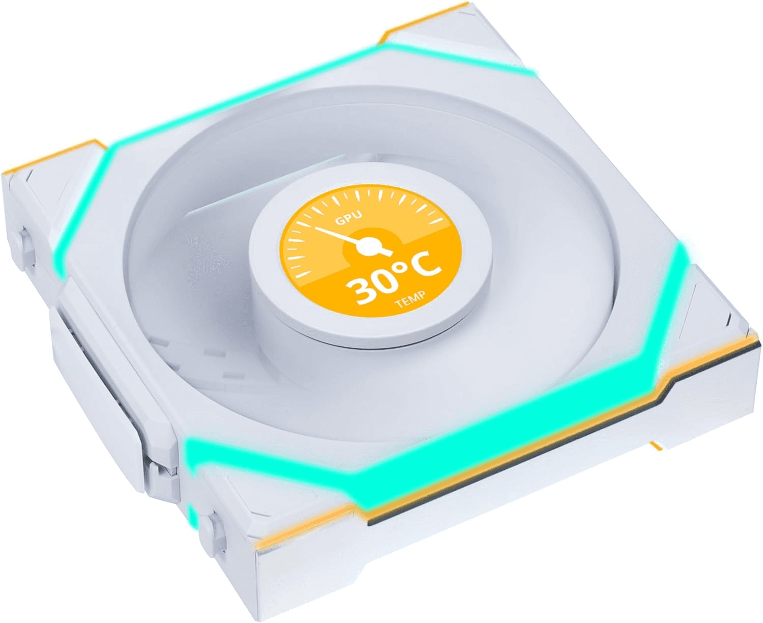 LIAN LI Lian Li UNI FAN SL Wireless LCD 120 Reverse Blade Single (White) Case Fan, 1.6" LCD Display | 12RSLLCD1W1W - product view 2 of 4