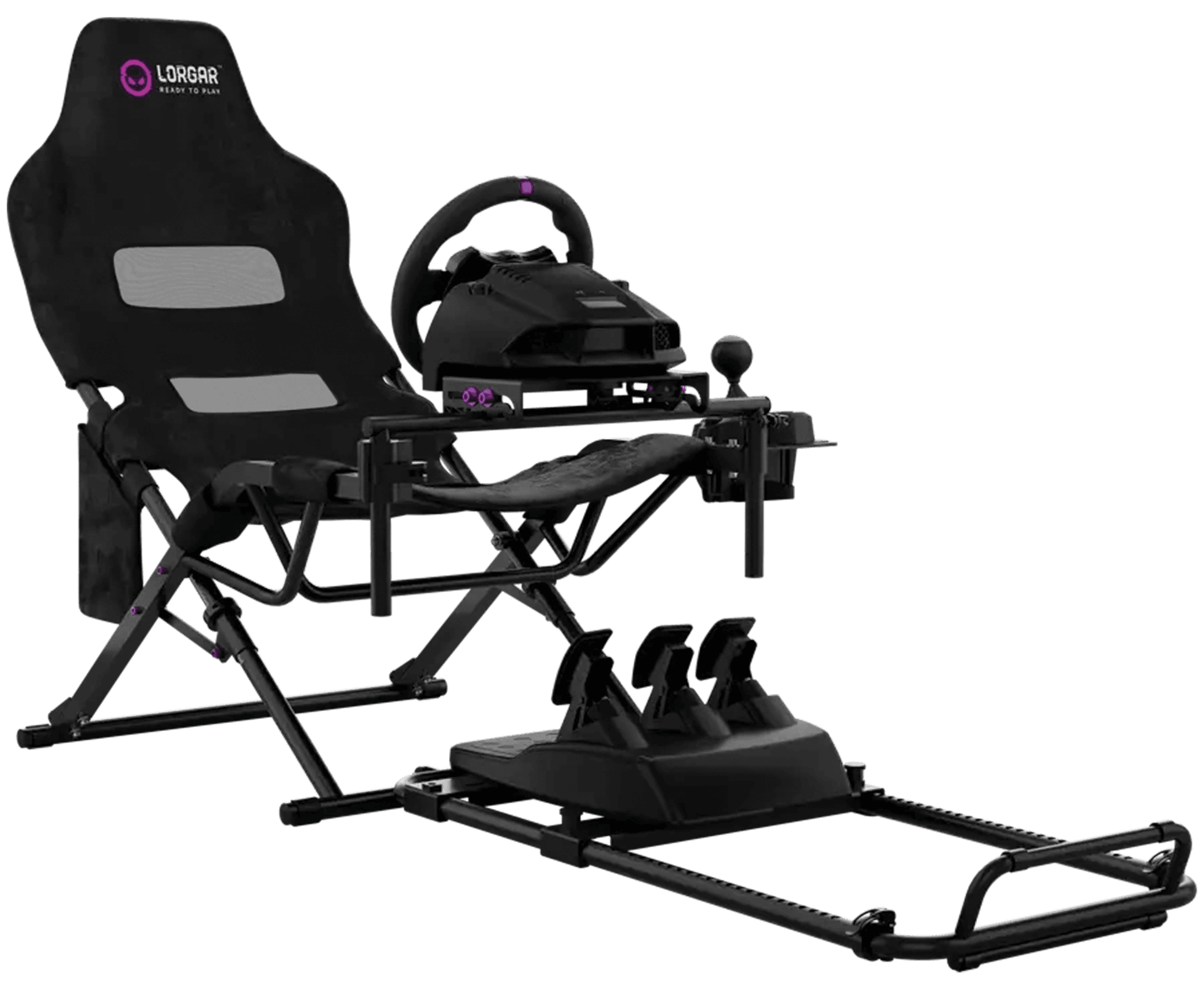 Lorgar Advanced Flex RAF1 Foldable Sim Racing Cockpit Simulator, Direct Drive Support, Shifter & Handbrake Mounts, 120kg Capacity, Black | LRG-RAF1 – Buy Online