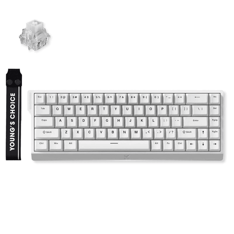 MCHOSE Ace 68 Hall Effect Magnetic Gaming Keyboard, 8KHz Polling, 0.001mm RT Accuracy, & Ice Rhino Magnetic Switches, White – Buy Online