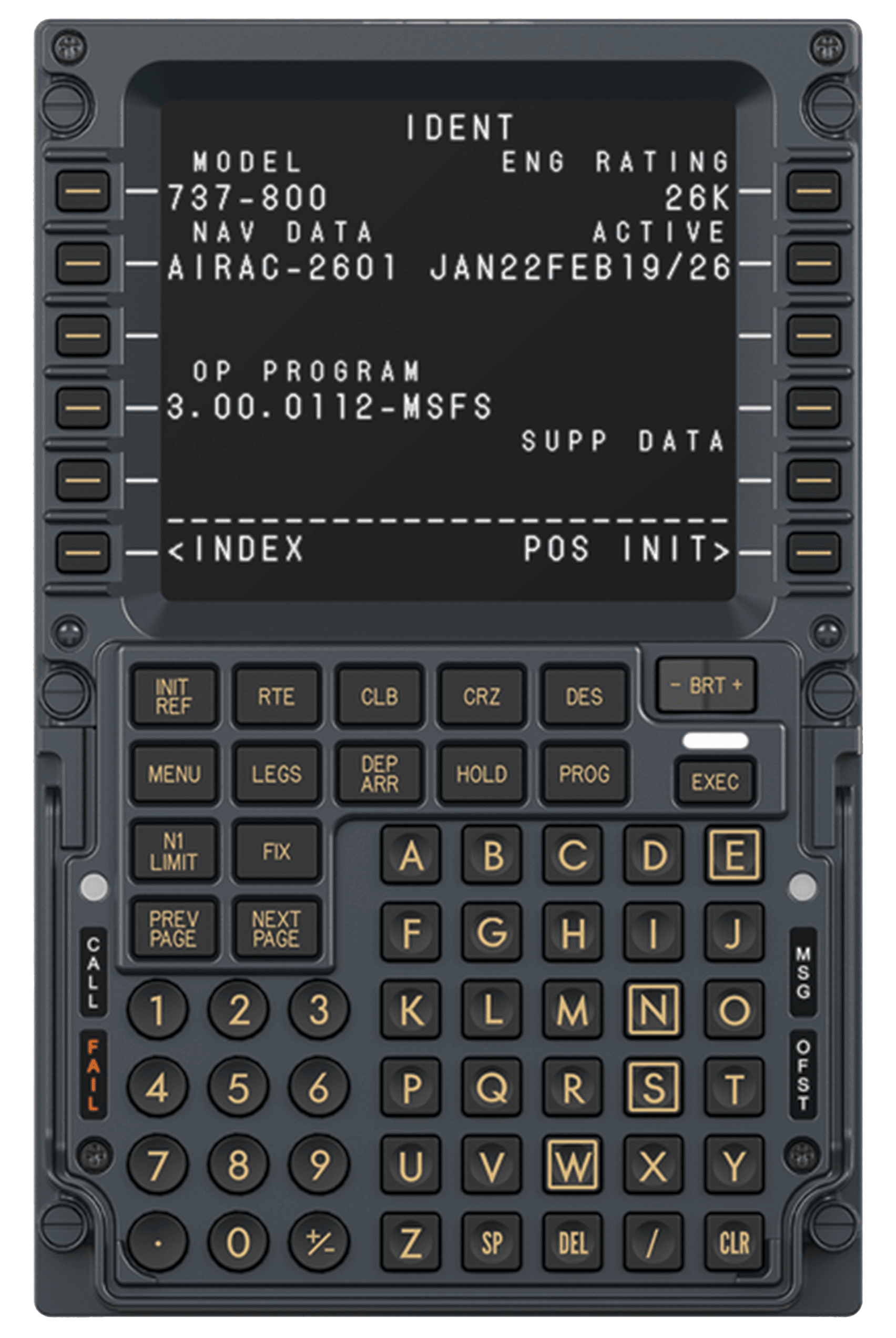 MOZA MB7F Flight Computer Display, Boeing 737-Style FMC/CDU Panel, 5.1" IPS Screen, High-Force Tactile Key Switches, PC | AS026 – Buy Online