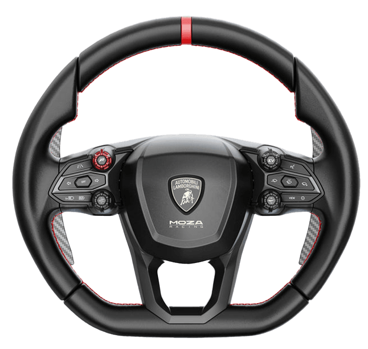 MOZA Racing RS096 Lamborghini Revuelto Sim-Racing Steering Wheel, Officially Licensed Dual-Clutch Carbon Fiber Wheel | RS096 – Buy Online
