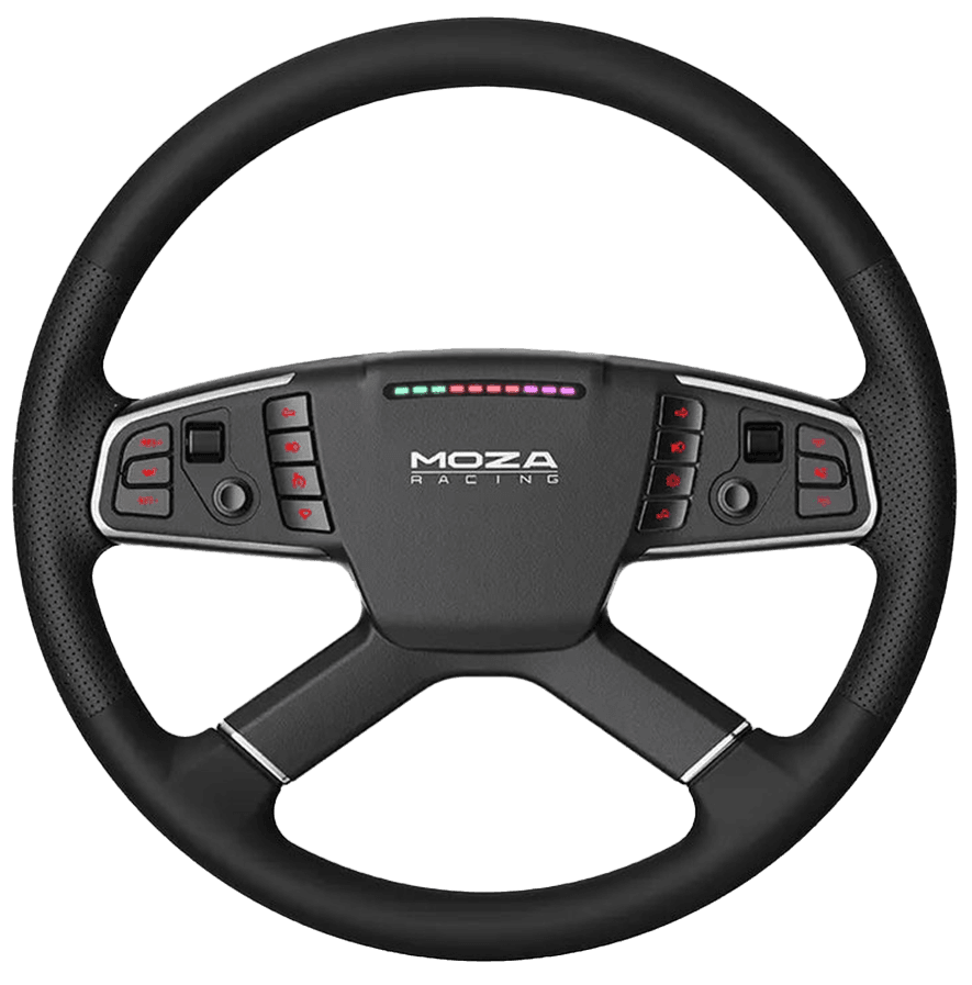 MOZA Racing RS060 TSW Truck Steering Wheel, RGB buttons and LED lights, 400mm Microfiber Leather Rim | RS060 – Buy Online