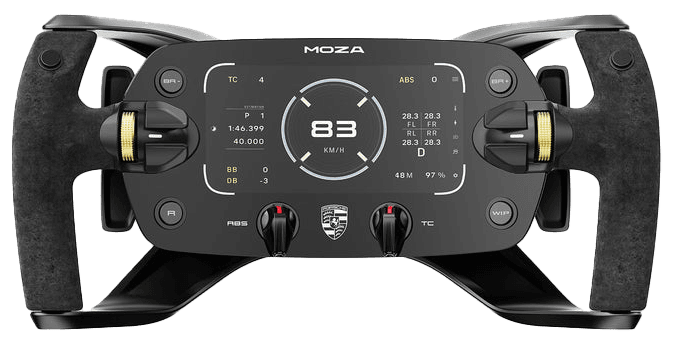 MOZA Racing RS097 Porsche Mission R Sim-Racing Steering Wheel, 5.4" OLED Display, Dual-Clutch | RS097 – Buy Online