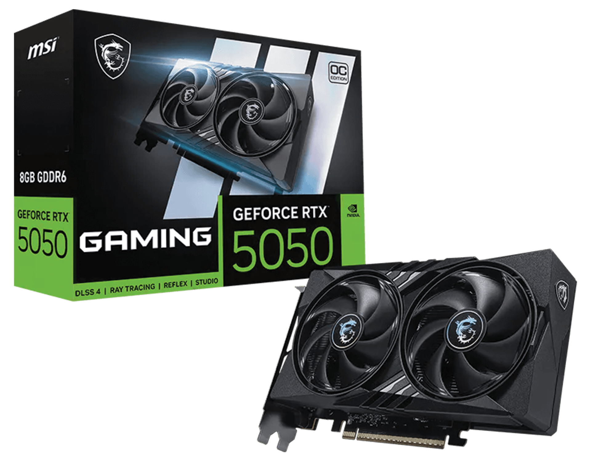 MSI GeForce RTX 5050 Gaming 8GB GDDR6 OC Edition Graphics Card, Twin Frozr 10 Dual Fan, NVIDIA Blackwell, DLSS 4 | 912-V538-009 – Buy Online