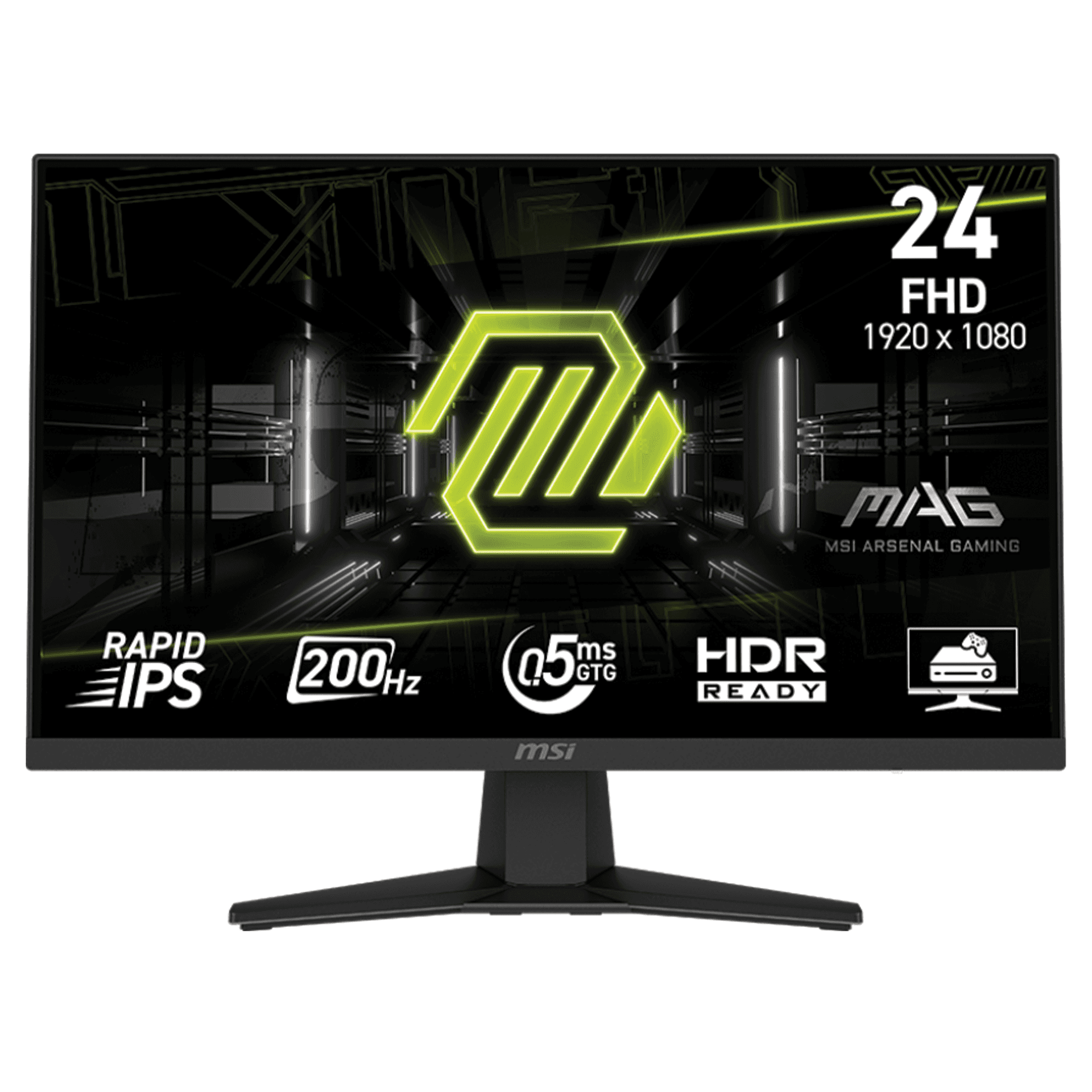MSI MAG 244F 24" Rapid IPS Gaming Monitor – FHD 1080p, 200Hz, 0.5ms GtG, AMD FreeSync Premium, HDR Ready | 9S6-3BC41H-010 – Buy Online