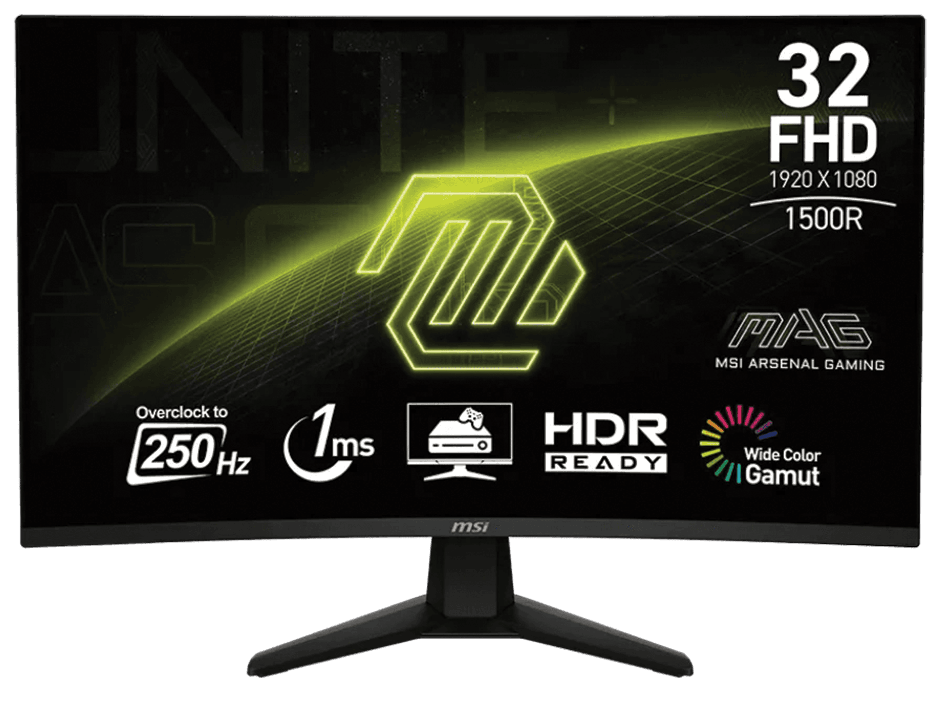MSI MAG 32C6X 32" Curved Gaming Monitor, 250Hz (OC), 1ms, FHD, VA Panel, 1500R | 9S6-3DD41M-028 – Buy Online
