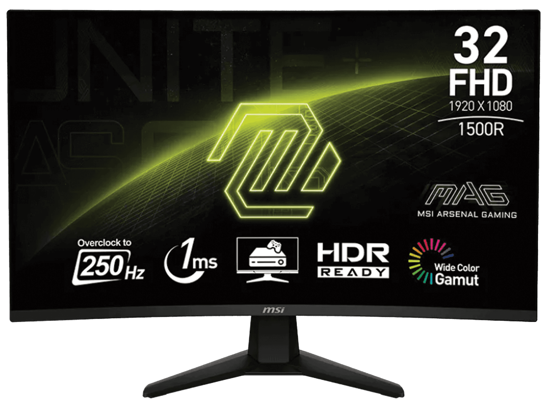 MSI MAG 32C6X 32 Inch 1500R Curved Gaming Monitor, FHD (1920x1080) 250Hz Overclocked 1ms MPRT VA Wide Color Gamut Adaptive Sync Model, Black | 9S6-3DD41M-028 – Buy Online