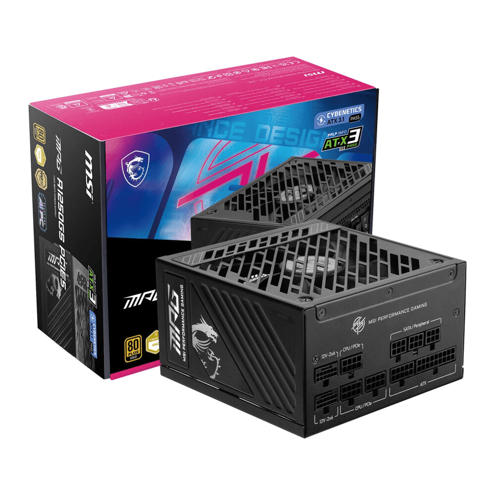 MSI MPG A1250GS 1250W Gold Power Supply – The Future of Performance with ATX 3.1, PCIe 5.1 & Dual Native 12V-2x6 Ports, Black | 306-7ZPFX18-CEO – Buy Online