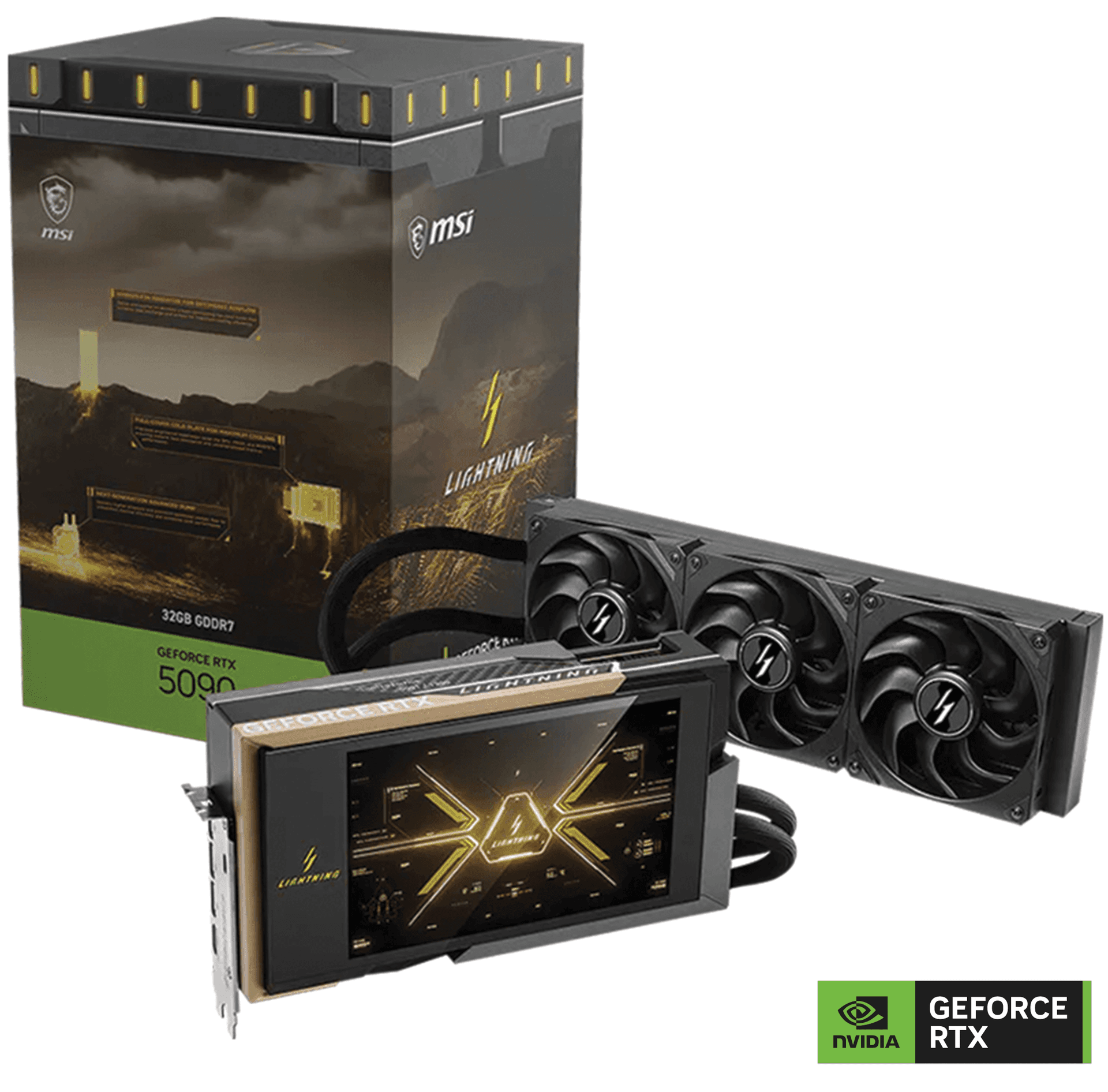 MSI NVIDIA GeForce RTX 5090 32G LIGHTNING Z Graphics Card, 32GB GDDR7 PCI Express Gen 5 liquid cooled Graphics Card, Black | 912-V530-237 – Buy Online