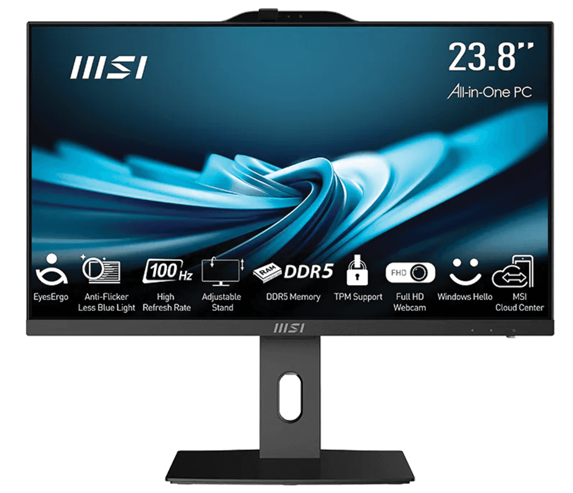 MSI PRO AP242P 14M 24" All-in-One PC, Intel Core i3-14100, 8GB DDR5, 256GB NVMe SSD, Height Adjustable Stand, Wireless KB+M | 9S6-AE0621-1012 – Buy Online