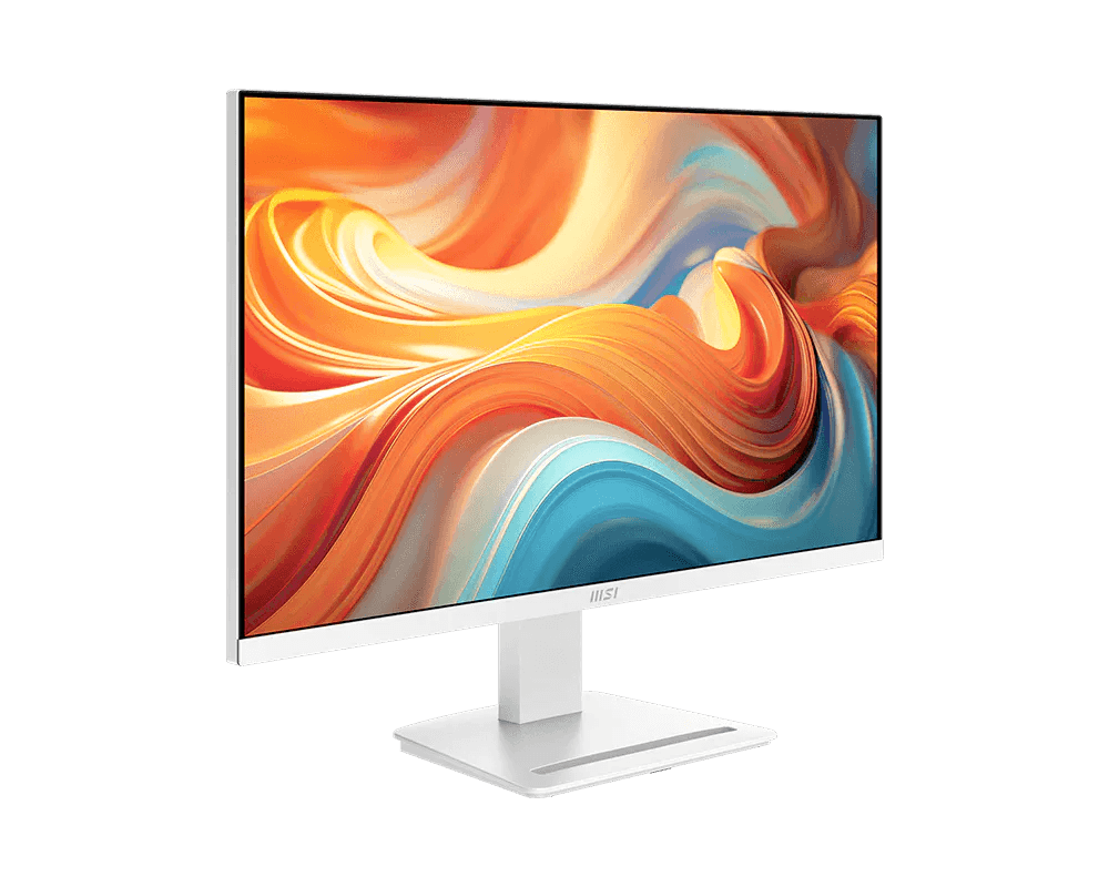 MSI MSI PRO MP273W E14A 27-inch IPS 1920 x 1080 (FHD) Gaming Office Monitor, 144Hz, Free-Synch, HDMI, DisplayPort, VGA Port, VESA Mountable, Tilt, Speaker, 4-Side Slim Bezel 1ms, White - product view 3 of 6