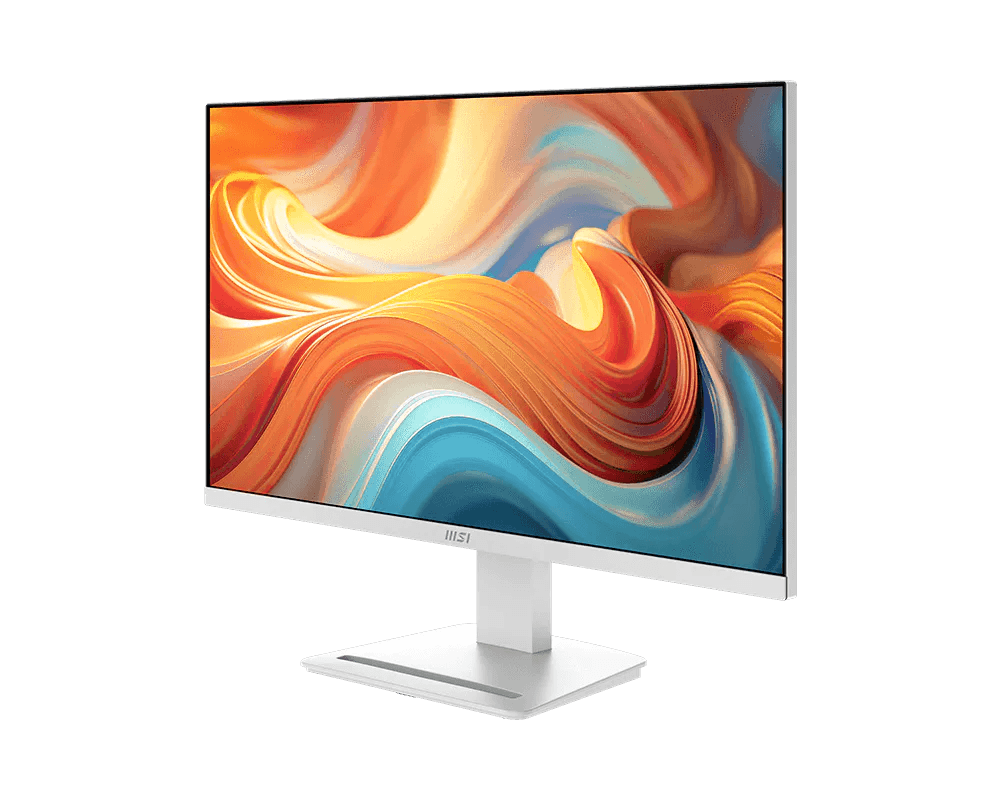 MSI MSI PRO MP273W E14A 27-inch IPS 1920 x 1080 (FHD) Gaming Office Monitor, 144Hz, Free-Synch, HDMI, DisplayPort, VGA Port, VESA Mountable, Tilt, Speaker, 4-Side Slim Bezel 1ms, White - product view 2 of 6