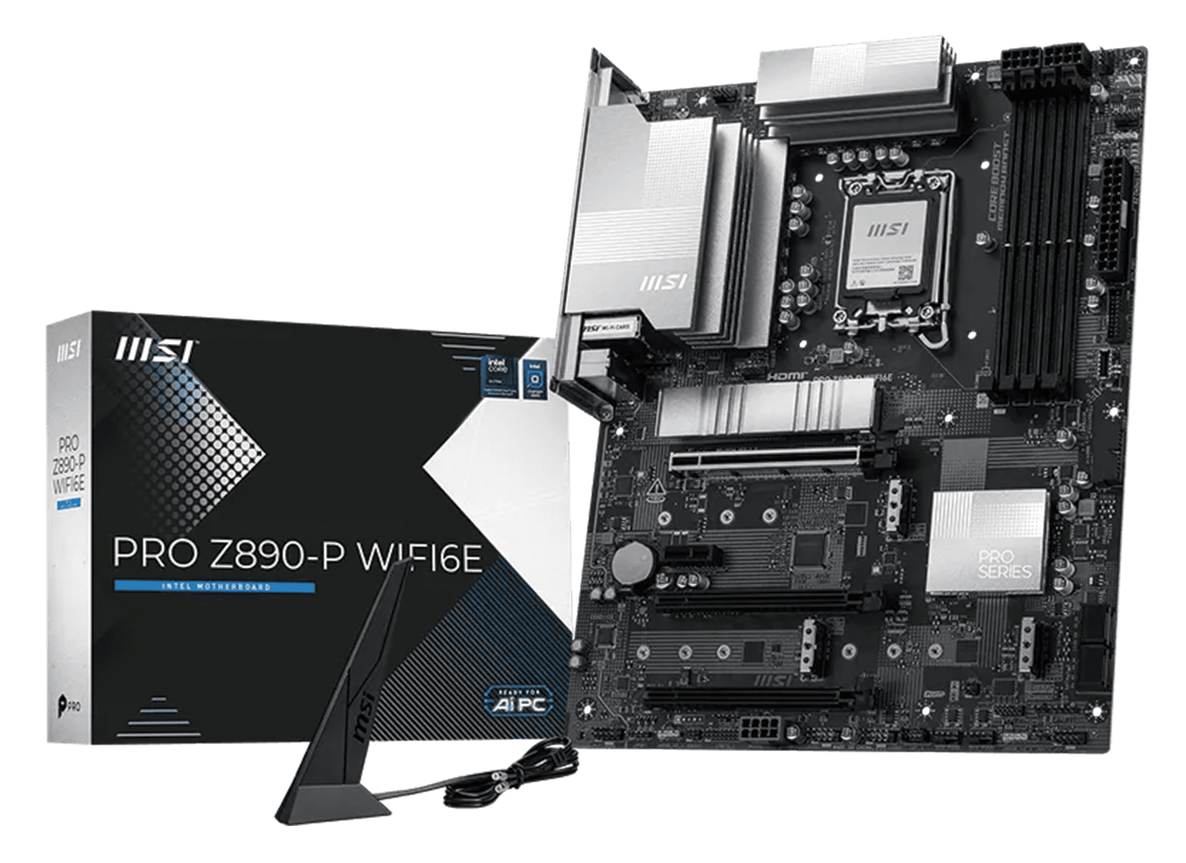 MSI PRO Z890-P WIFI Motherboard, Intel Core Ultra Support, LGA 1851, DDR5, PCIe 5.0, WiFi 6E, ATX | 911-7E34-019 – Buy Online