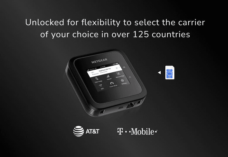 NETGEAR NETGEAR Nighthawk M6 Pro 5G mmWave WiFi 6E Mobile Hotspot Router, Up to 8Gbps, AXE3600, 2.5G Ethernet, Qualcomm X65 | MR6550-100APS - product view 2 of 5