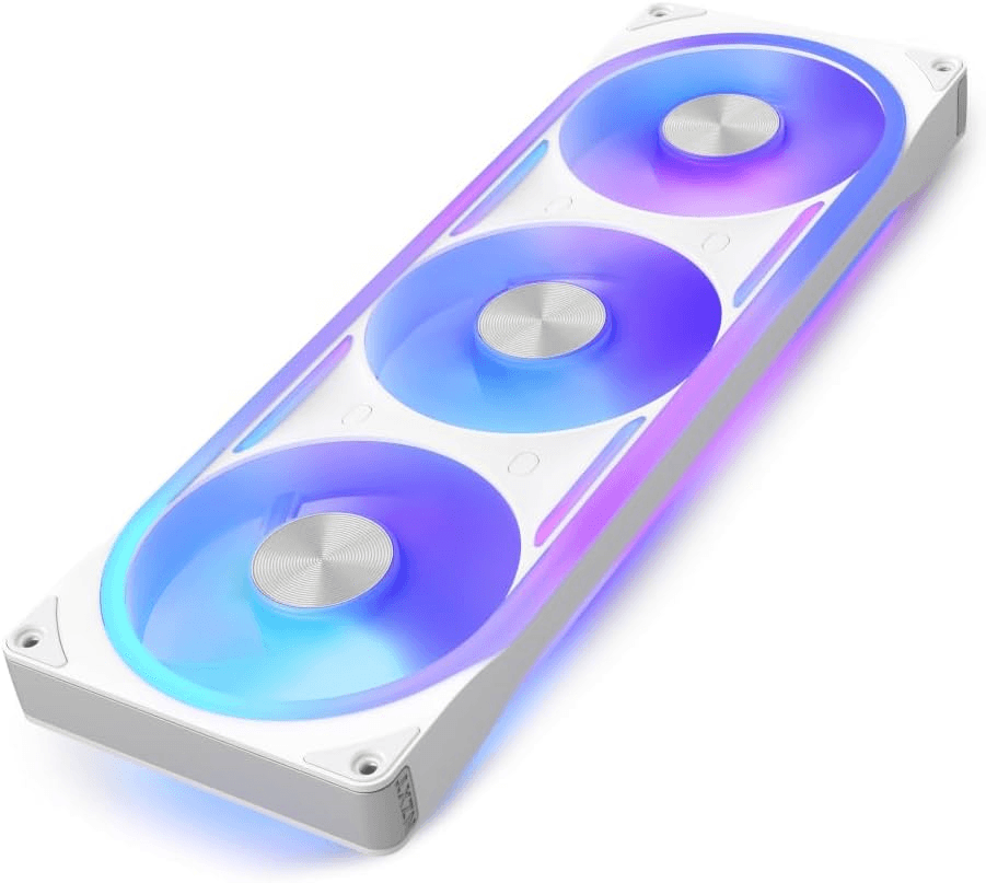 NZXT F360U Ultra RGB 360mm Single-Frame PWM Gaming Case Fan, Multi-Zone Lighting, FDB, White | RF-E36US-WA – Buy Online