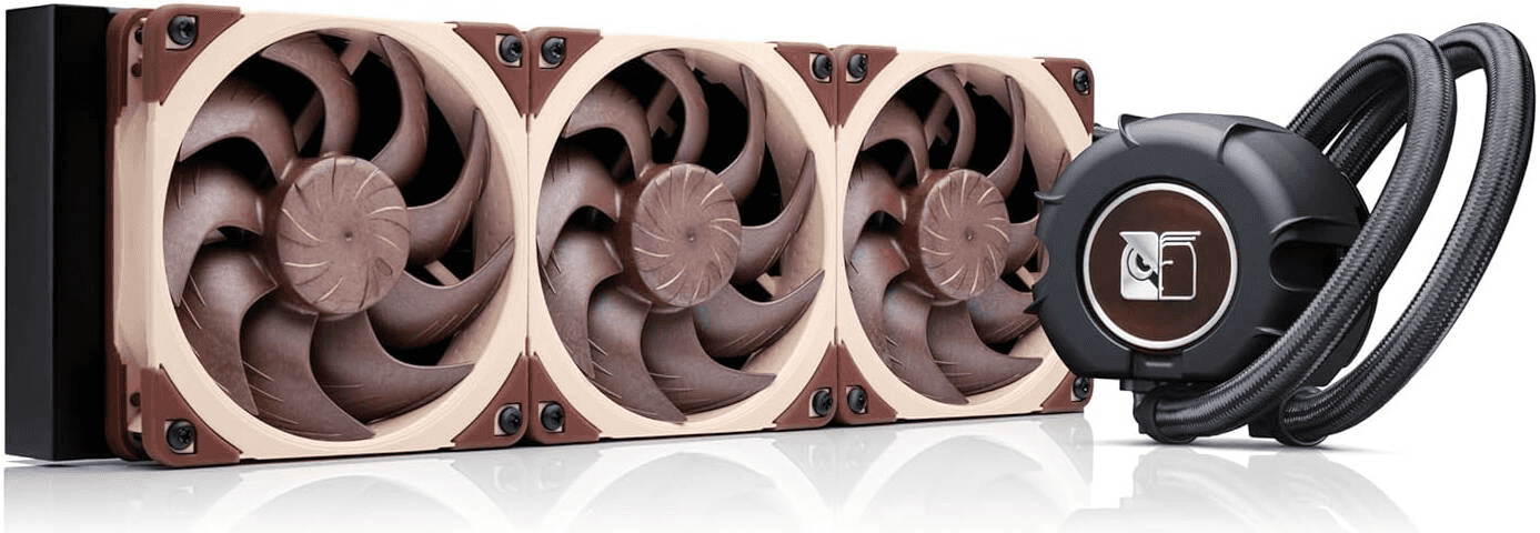 Noctua Noctua 360mm AIO Liquid CPU Cooler, Triple NF A12x25 G2 PWM Fans, Asetek Emma V2 Pump, Ultra Quiet High Performance Water Cooling, SecuFirm2 Plus Mounting, Black/Brown/Beige | NL-LC1-36 - Size: 360mm