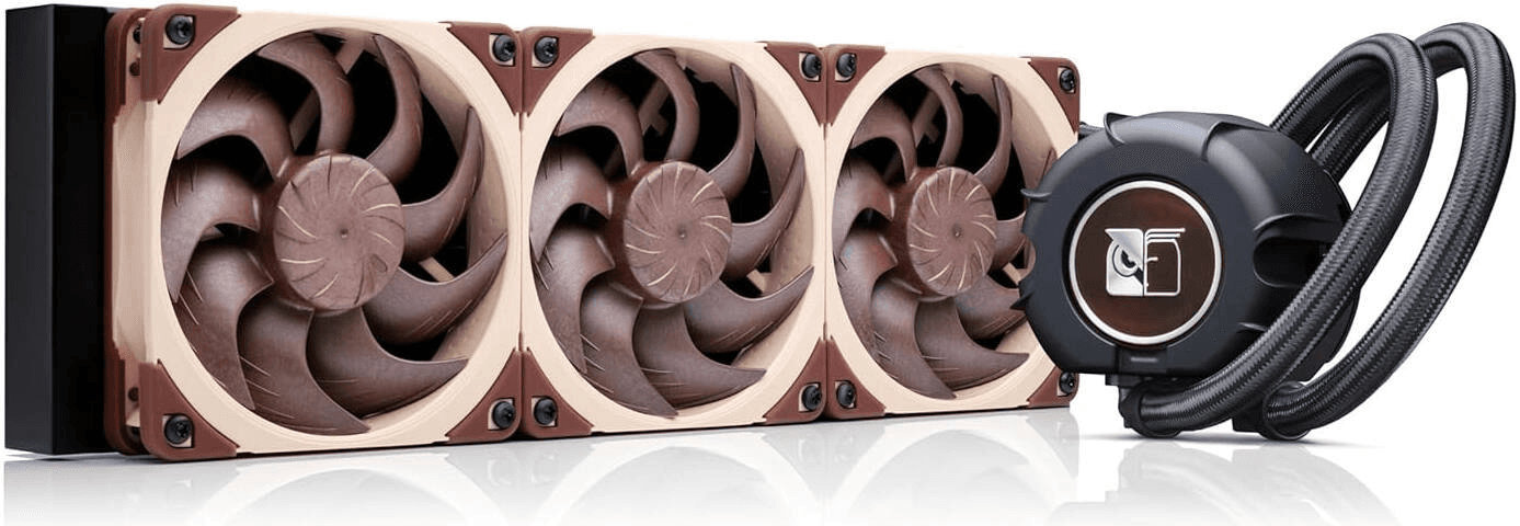 Noctua Noctua 360mm AIO Liquid CPU Cooler, Triple NF A12x25 G2 PWM Fans, Asetek Emma V2 Pump, Ultra Quiet High Performance Water Cooling, SecuFirm2 Plus Mounting, Black/Brown/Beige | NL-LC1-36 - product view 1 of 5