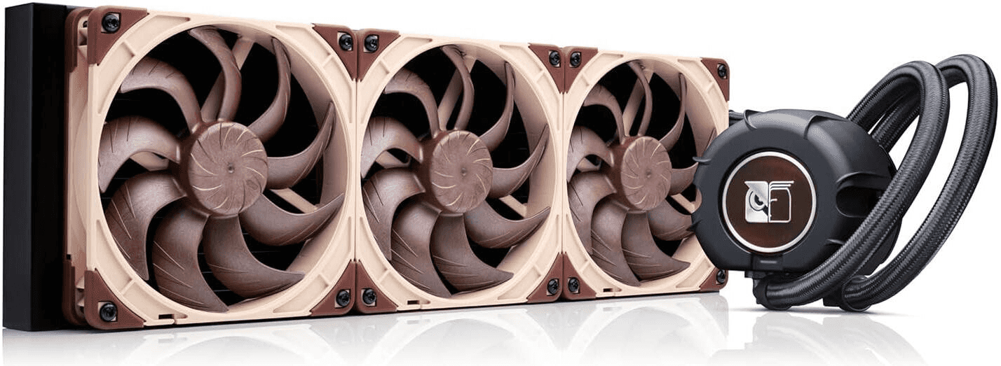 Noctua Noctua 360mm AIO Liquid CPU Cooler, Triple NF A12x25 G2 PWM Fans, Asetek Emma V2 Pump, Ultra Quiet High Performance Water Cooling, SecuFirm2 Plus Mounting, Black/Brown/Beige | NL-LC1-36 - Size: 420mm