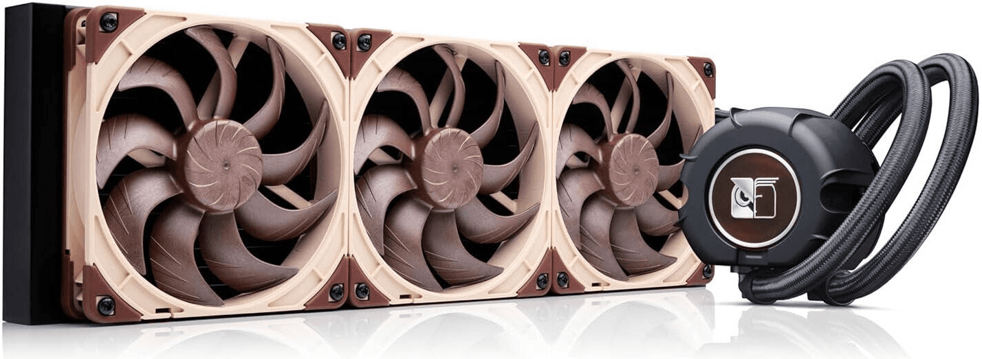 Noctua Noctua 420mm AIO Liquid CPU Cooler, Triple NF A14x25 G2 PWM Fans, Asetek Emma V2 Pump, Ultra Quiet High Performance Water Cooling, SecuFirm2 Plus Mounting, Black/Brown/Beige | NL-LC1-42 - product view 1 of 4