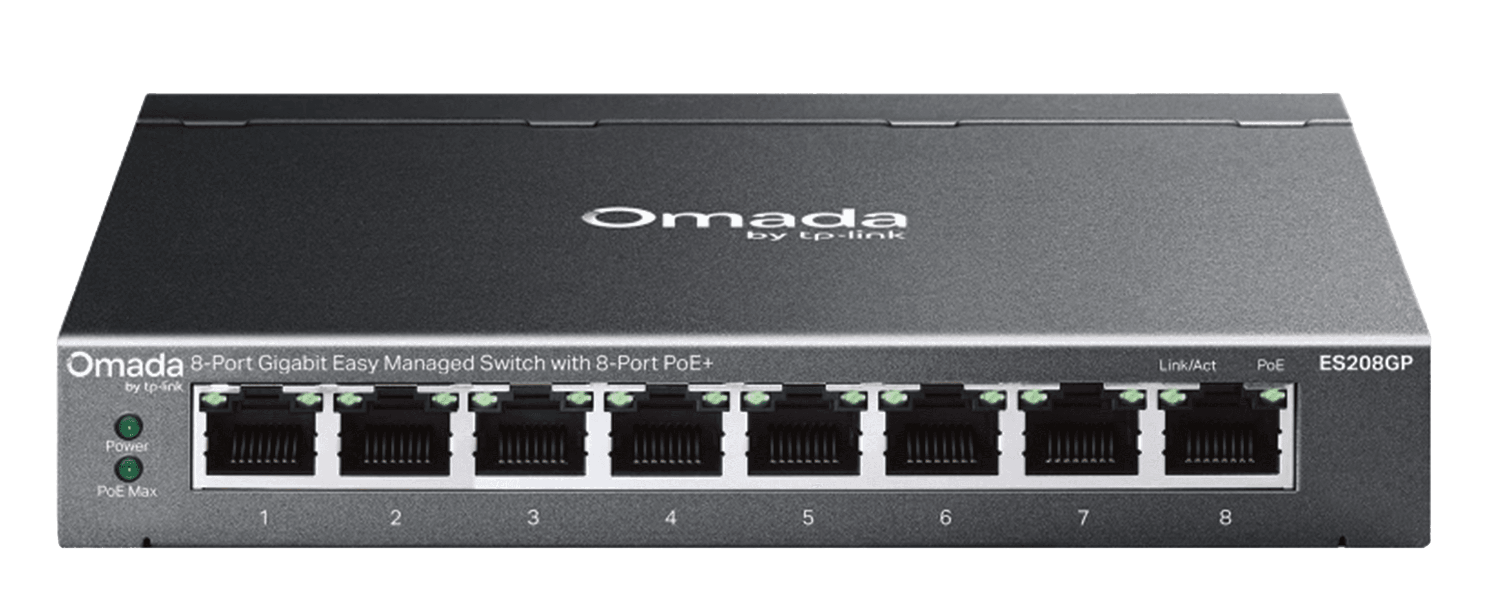 TP-Link Omada ES208GP 8-Port Gigabit Smart Managed PoE+ Switch, 64W PoE Budget, 7 PoE+ Ports | ES208GP – Buy Online